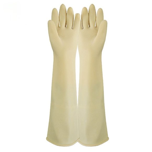 60cm Thicken And Lengthen Natural Latex Waterproof Antifouling Labor Gloves - Image 3