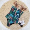 Mesh Stitching Suspenders One-piece Swimsuit European And American Straps Tube Top High Waist - Image 4