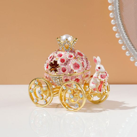 Creative Princess Carriage Cherry And Bunny Ornament Storage Box - Image 5