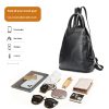Multifunctional Large Capacity First Layer Cowhide Women's Backpack - Image 3
