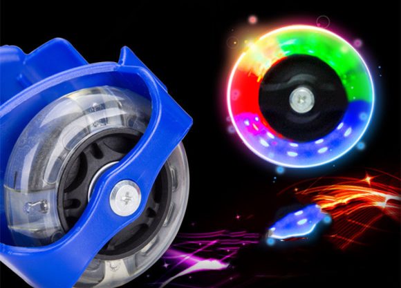 Pvc Children's Roller Skates Three-color Luminous Roller Skates - Image 5