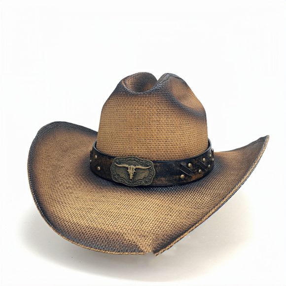 Retro Cowboy Hat Cow Head Belt Decoration - Image 7
