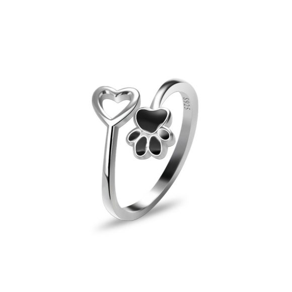 925 Sterling Silver Fashionable And Exquisite Cat's Paw Drip-shaped Ring - Image 3