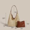Retro Straw Woven Tote Bag Shoulder Large Capacity Beach Bag - Image 6
