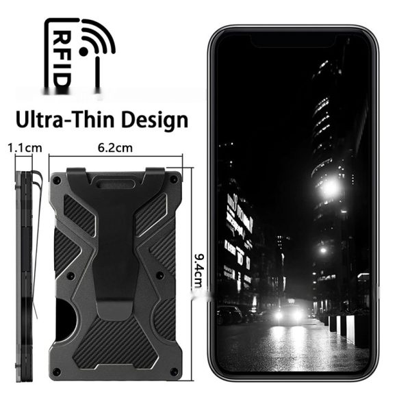 Men's Wallet Ultra-thin Aluminum Metal Wallet - Image 2