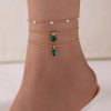 Vintage Grandmother Blue Green Pearl Multilayer Simplicity Necklace - Image 8