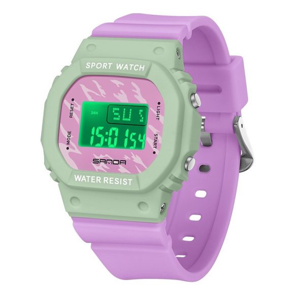 Square Electronic Watch Colorful Creativity For Male And Female Students - Image 7