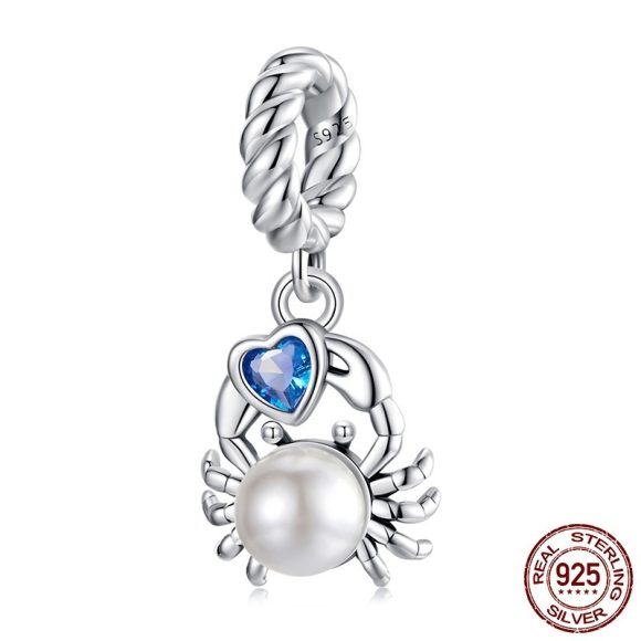 Crab Pearl Pendant S925 Silver Bead Accessories - Image 4