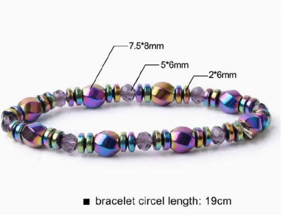 Colored Stone Chain Bracelet New Magnet Hand-woven - Image 7