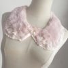 Versatile Lace With Lace And Cute Fur Collar