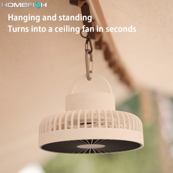 Tripod Camping Fan Desktop Portable Tent Hangable Ceiling Fan Small Outdoor Fan - Image 7