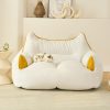 Solid Color Removable And Washable Teddy Hair Beanbag Cover - Image 2