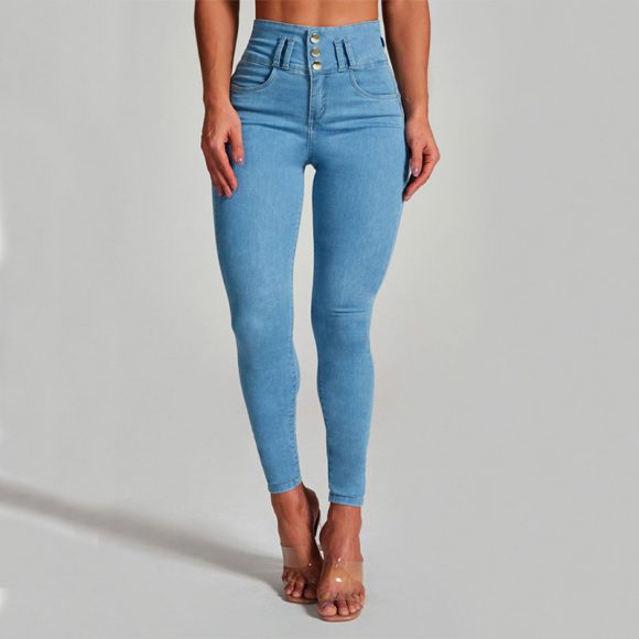 High Waist Jeans Women's Skinny Trousers Tight Stretch Shaping And Hip Lifting Pants - Image 3