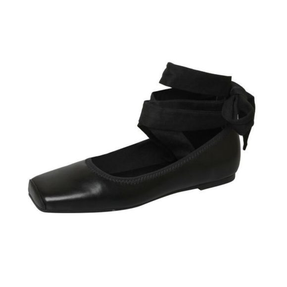 Comfortable Outerwear Flat Shoes Spring And Autumn French Mary Jane Shoes With Straps And Square Toes - Image 2