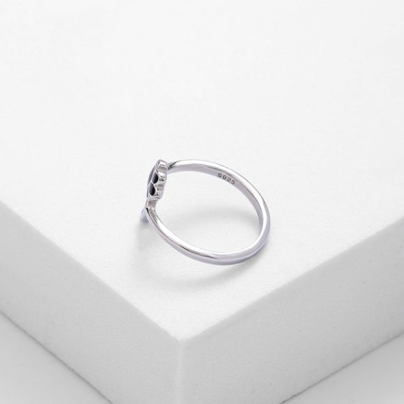 925 Sterling Silver Fashionable And Exquisite Cat's Paw Drip-shaped Ring - Image 4