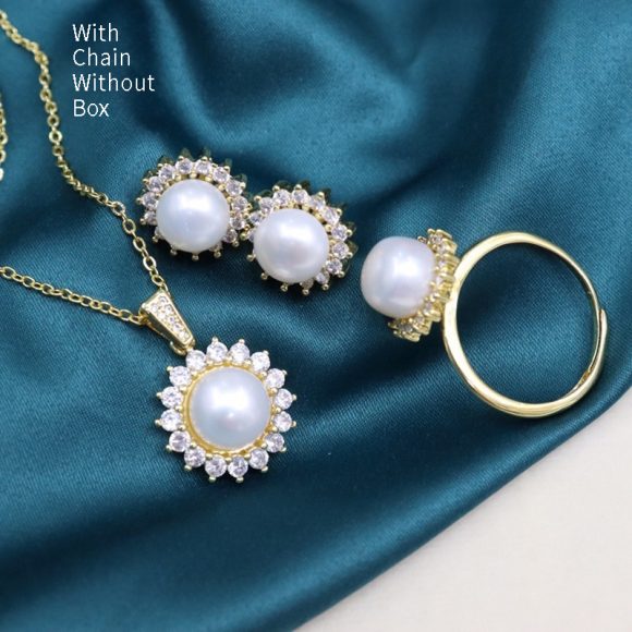 Freshwater Pearl Simplicity All-match Necklace Suit - Image 3