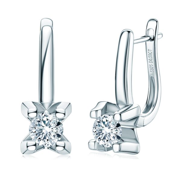 Moissanite Earrings S925 Sterling Silver - Image 4