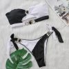 Sexy Crystal Diamond Bikini Detachable Chest Pad Splicing Chest Strap Split Swimsuit - Image 4