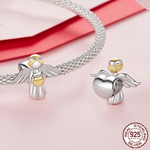 Sterling Silver Gold-plated Angel Guardian Beads - Image 3