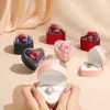 Valentine's Day Rose Preserved Fresh Flower Rings Pendants Storage Box