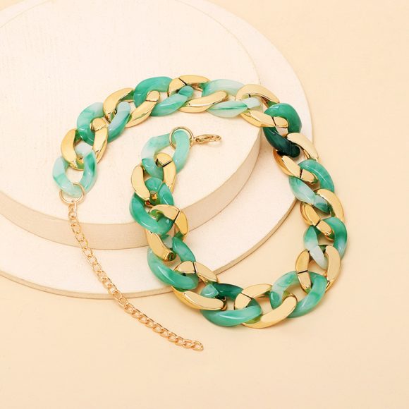 Cold Wind Resin Stitching Necklace New Product Accessories Stacked Clavicle Chain - Image 6