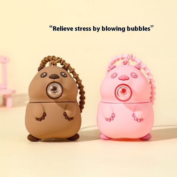Groundhog Squeezing Toy Bubble Blowing Car Keychain Pendant - Image 6