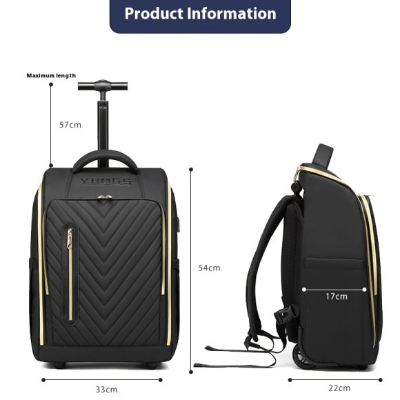 Trolley Backpack Double-shoulder Travel Ultra Light Draw-bar Luggage - Image 6