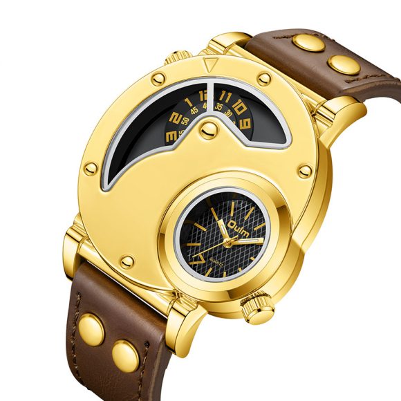 Gold Multi-functional Exaggerated Dial Watch For Men - Image 8