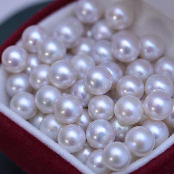 White Perfect Circle Strong Light Fine Micro Flaw Almost Flawless Pearl Bare Pearl - Image 5