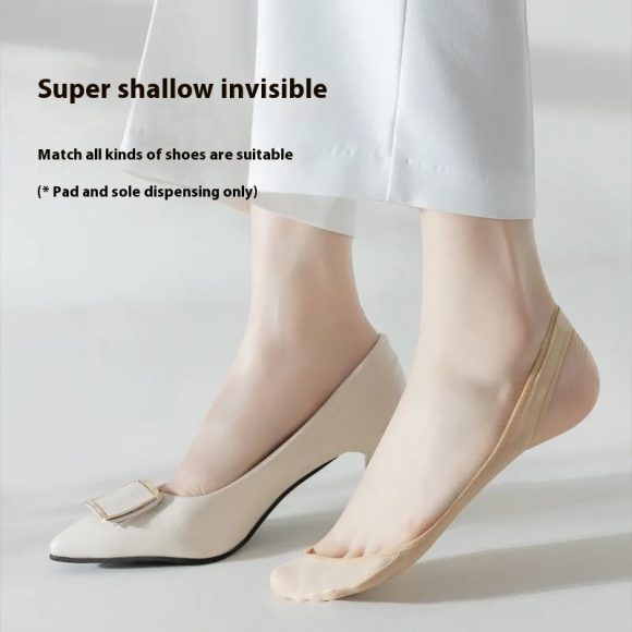 Invisible Boat Socks Women's Summer Socks Low-cut Non-slip Ice Silk - Image 3