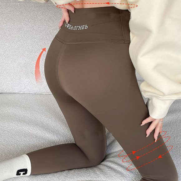 Fleece Thickened Leggings Winter -20 To 5 Shark Pants For Women High Waist Tight Skinny Tummy Control Buttocks Slimming Yoga Pants - Image 5