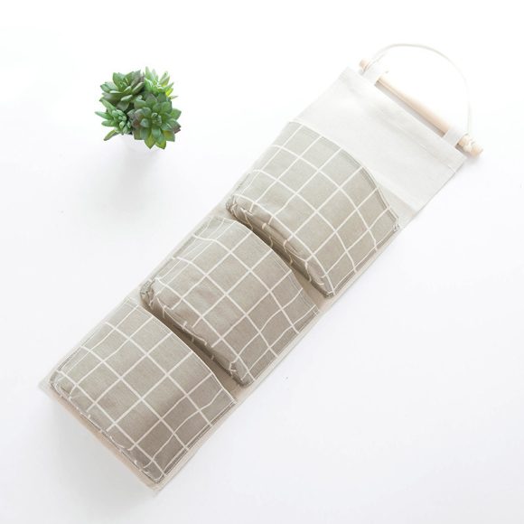 Simple Household Cotton And Linen Waterproof Storage Hanging Bag - Image 4