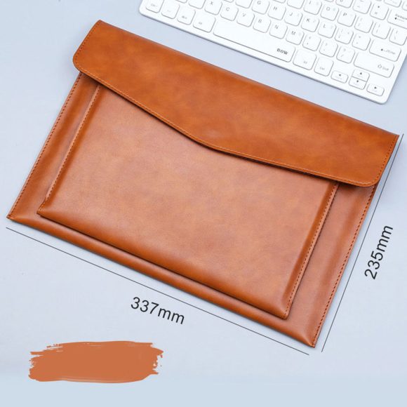 A4 File Bag Contains Large Capacity Double-layer Leather Protective Sleeve - Image 9