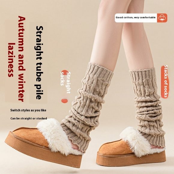 Knitted Long Wool Bunching Socks - Image 3