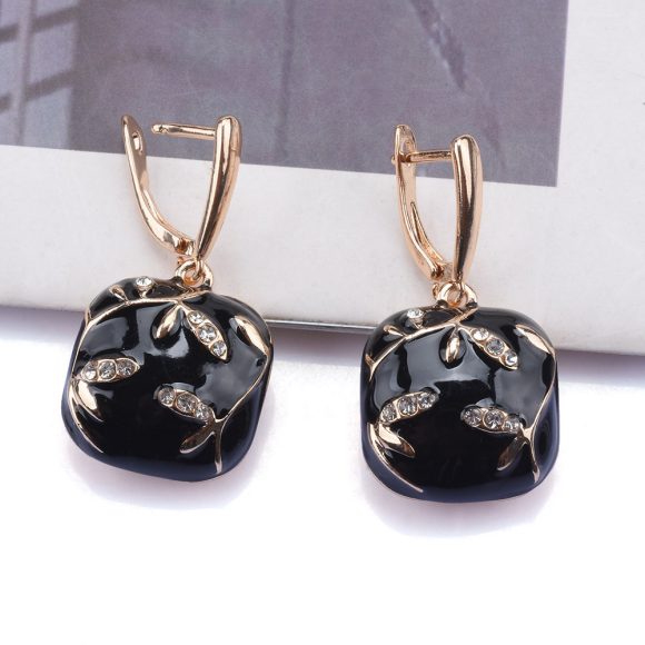 Alloy Drop Oil Earrings Fashion Geometry Pattern Niche High Sense - Image 6