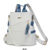 Simple Solid Color Backpack Women's Fashion Travel Backpack - Image 3