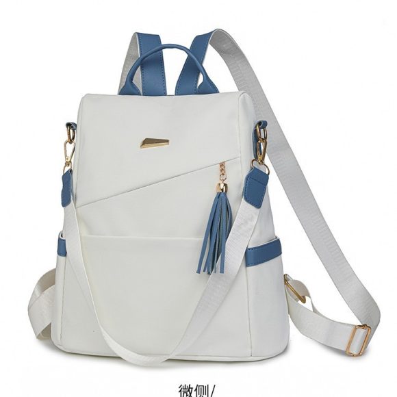 Simple Solid Color Backpack Women's Fashion Travel Backpack - Image 3