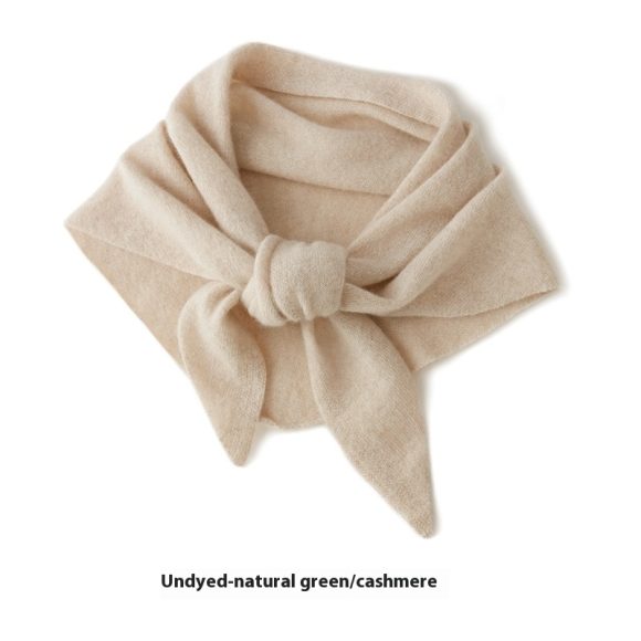 100 Pure Cashmere Knitted Outerwear Small Shawl Korean Men And Women - Image 2