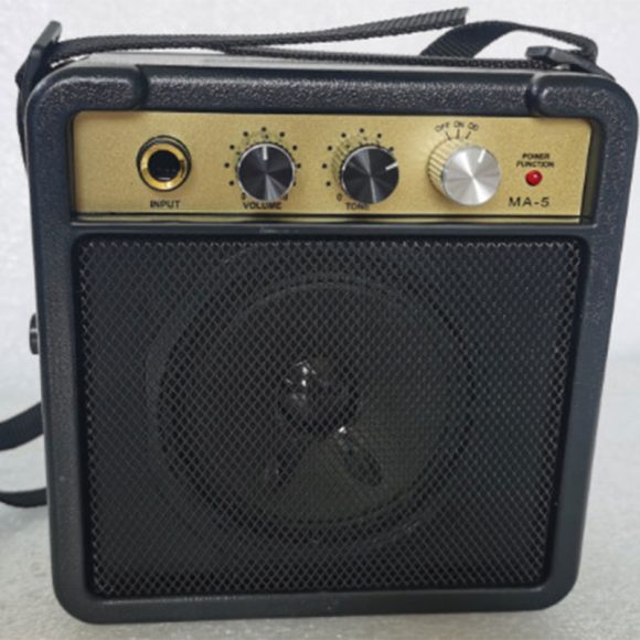 Portable Electric Wooden Guitar Audio Amplifier Mini Playing And Singing Retro Roadshow - Image 2