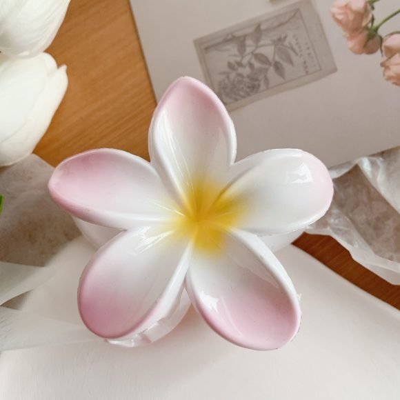 Muweordy Plumeria Hair Clips Flower Hair Clip Trendy Hair Claw Clip Popular Hair Catch Korean Hair Accessories For Women - Image 6