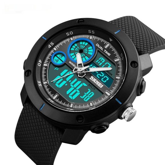 Waterproof Double Display Watch Outdoor Sports Student Double Time Calendar Chronograph Electronic Watch - Image 4