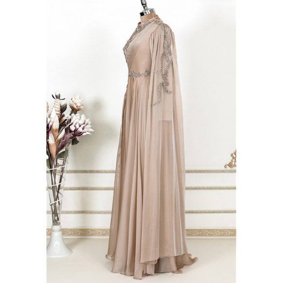 Champagne Muslim Evening Dress Formal Party - Image 8