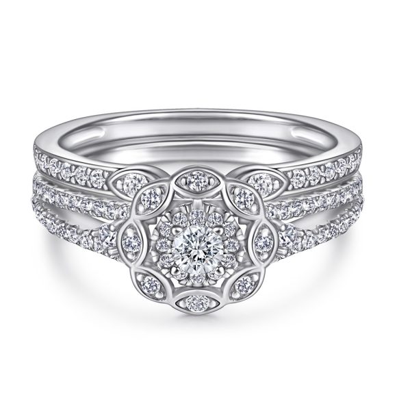 S925 Sterling Silver Women's Ring European And American Exaggerated More Than Ring Set Wear - Image 4