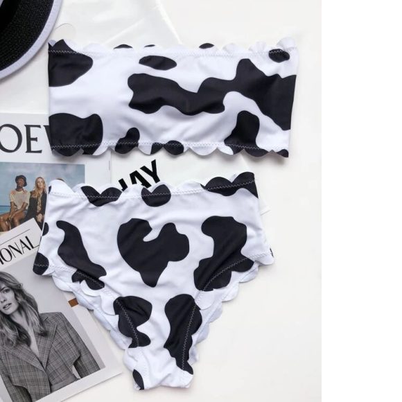 New Style Wrapped Breast Bikini Cow Print - Image 4