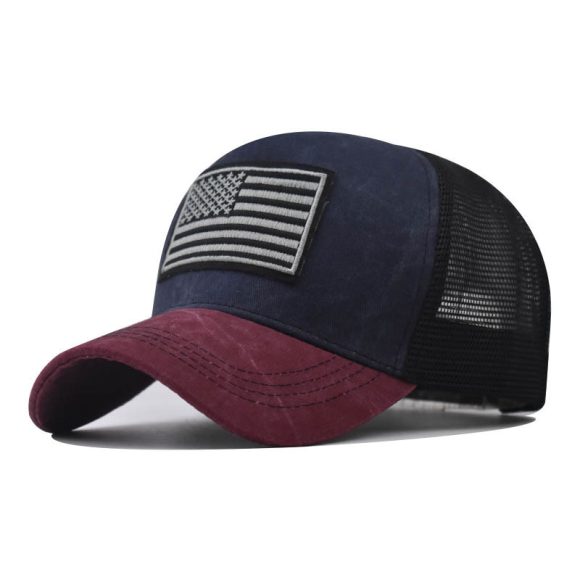 Men's Washed Distressed Breathable Embroidered Hat - Image 9