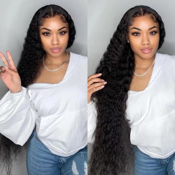 Front Lace Wig Women's Long Curly Hair Chemical Fiber Wig - Image 6