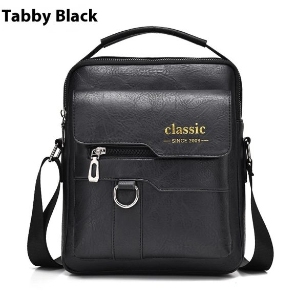Popular Men's Messenger Bag One Shoulder Retro Business Backpack PU Leather Flaps Crossbody Bags Business Flap Male Solid Travel Bag - Image 6