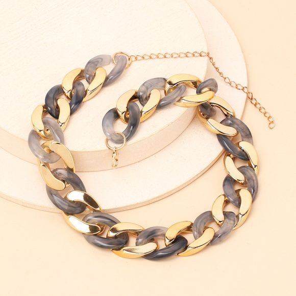 Cold Wind Resin Stitching Necklace New Product Accessories Stacked Clavicle Chain - Image 2