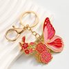 Creative Personality Brass Ancient Style Hollow Flower Butterfly Keychain Pendant - Image 6