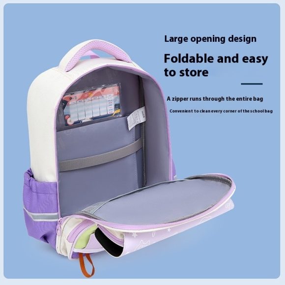 Schoolbag Burden Reduction Spine Protection Lightweight And Large Capacity Backpack - Image 5